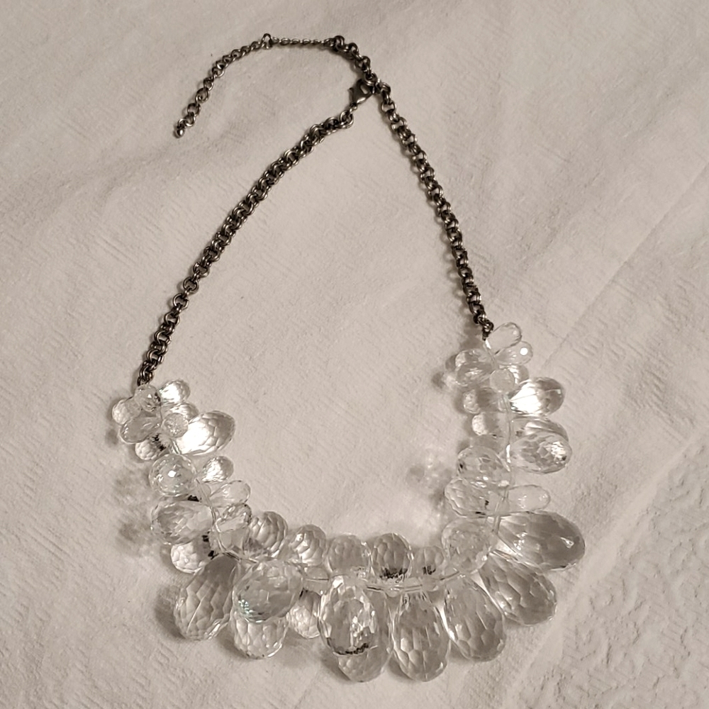 Clear Bead Chunky Necklace